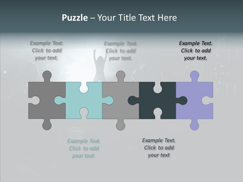 People Backlight Guitars PowerPoint Template