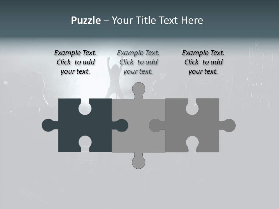 People Backlight Guitars PowerPoint Template