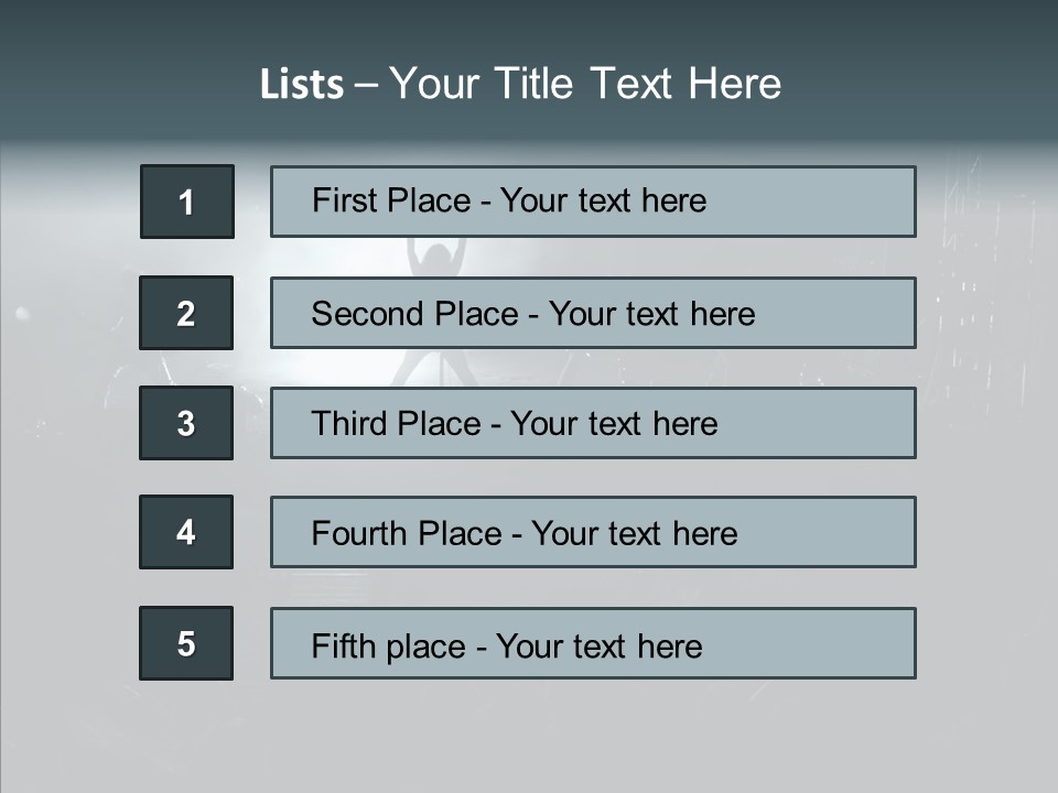 People Backlight Guitars PowerPoint Template