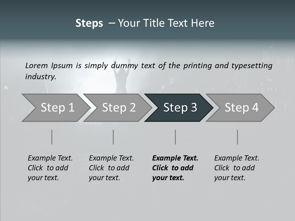 People Backlight Guitars PowerPoint Template
