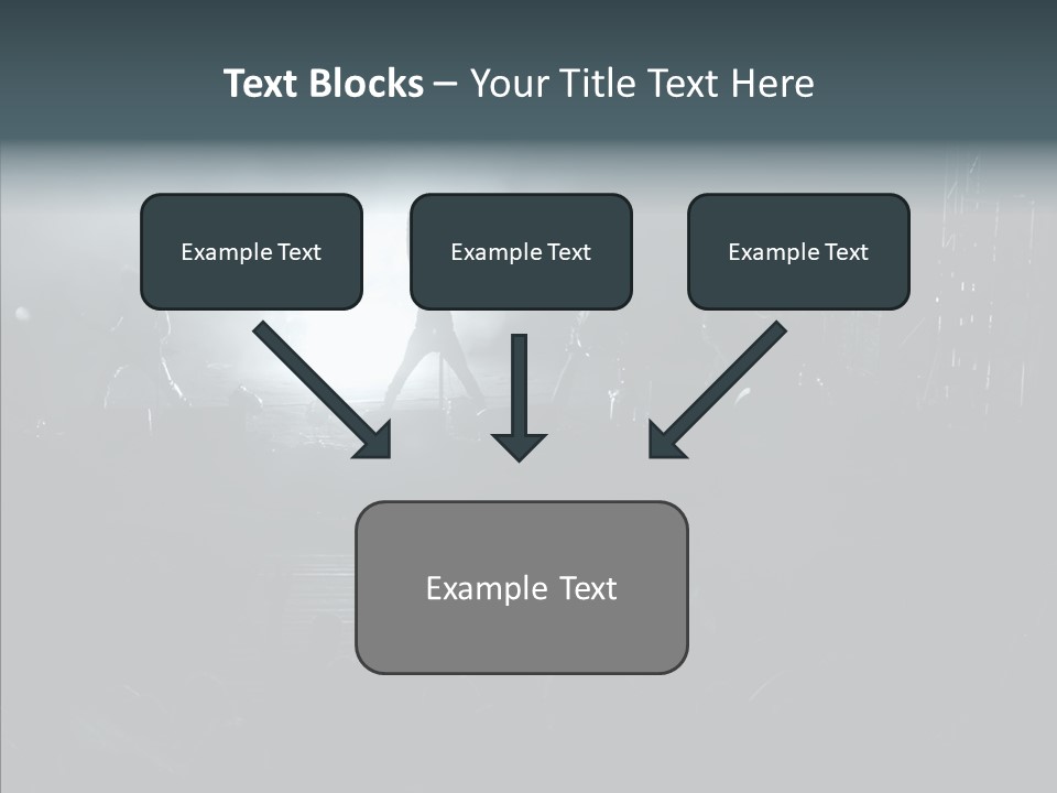 People Backlight Guitars PowerPoint Template