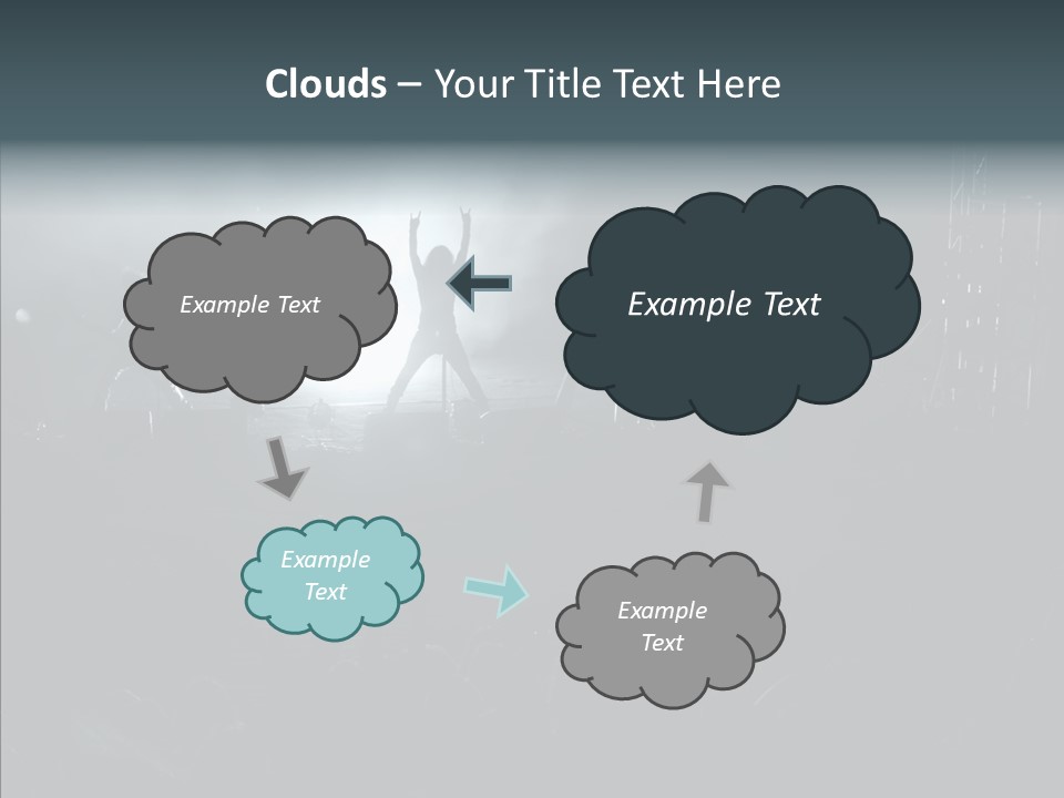 People Backlight Guitars PowerPoint Template