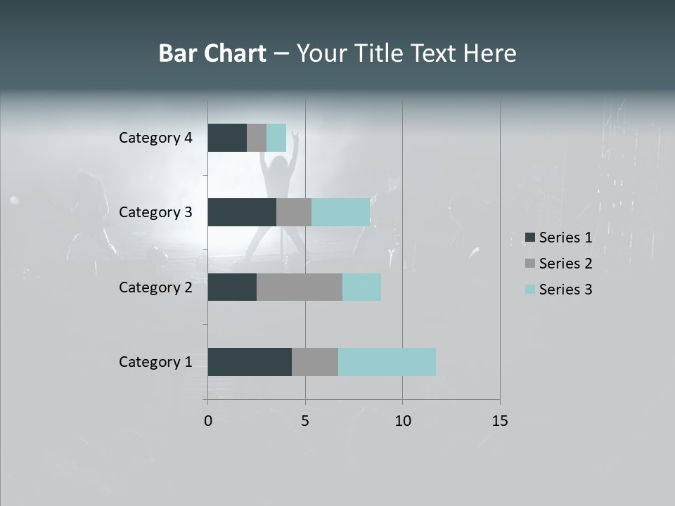 People Backlight Guitars PowerPoint Template