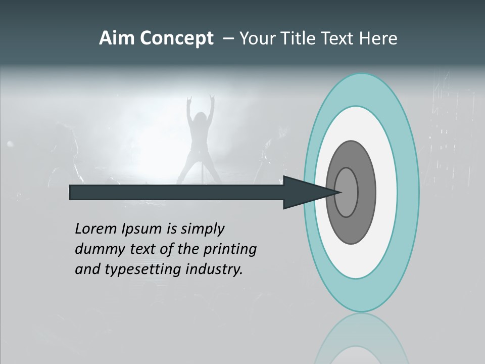 People Backlight Guitars PowerPoint Template