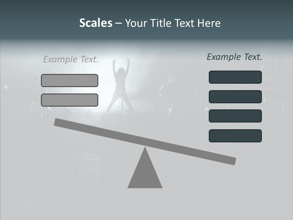 People Backlight Guitars PowerPoint Template