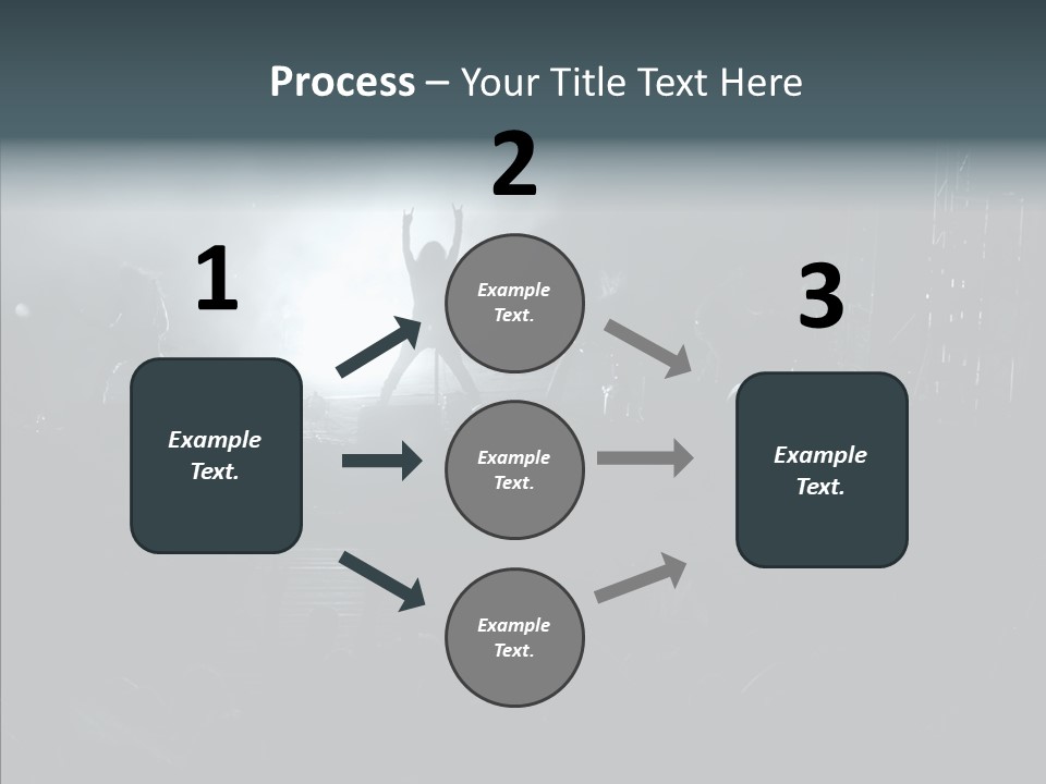 People Backlight Guitars PowerPoint Template