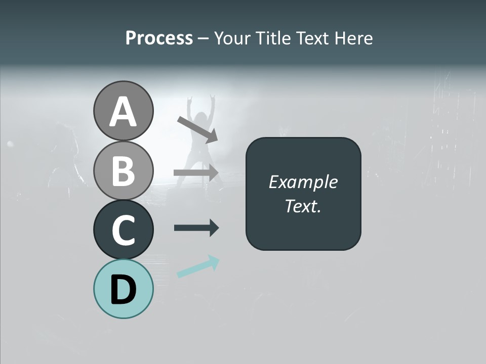 People Backlight Guitars PowerPoint Template