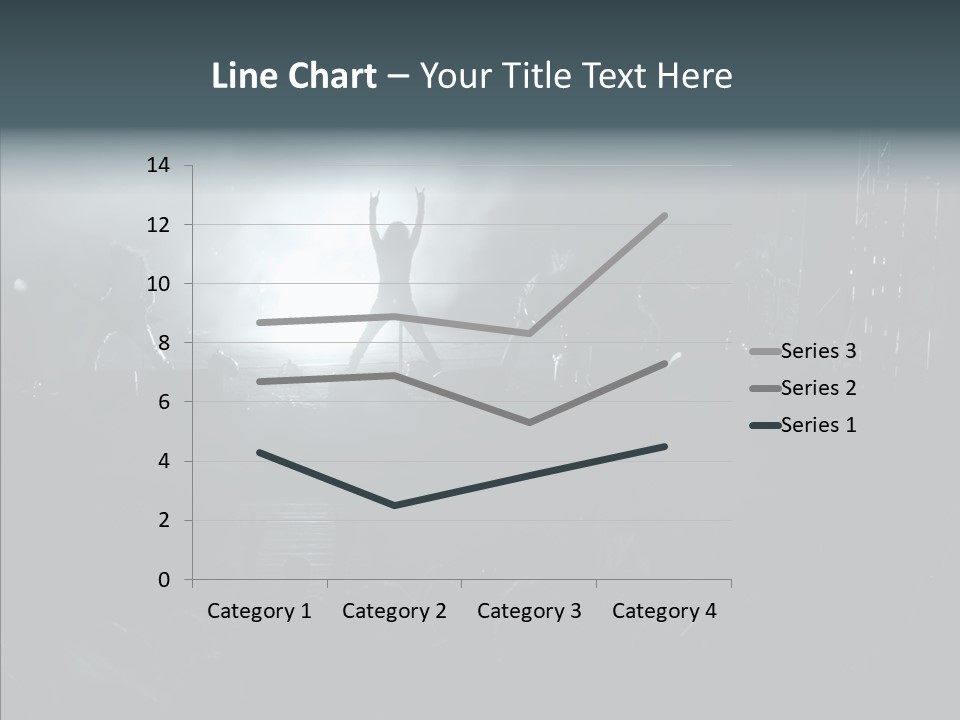 People Backlight Guitars PowerPoint Template