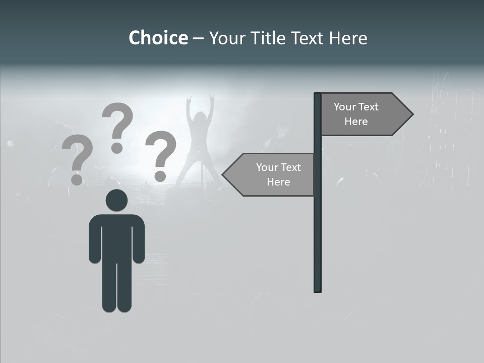 People Backlight Guitars PowerPoint Template
