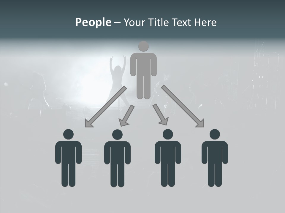 People Backlight Guitars PowerPoint Template