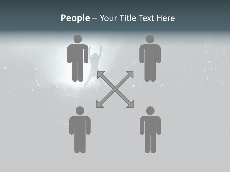 People Backlight Guitars PowerPoint Template