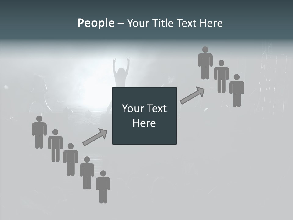 People Backlight Guitars PowerPoint Template