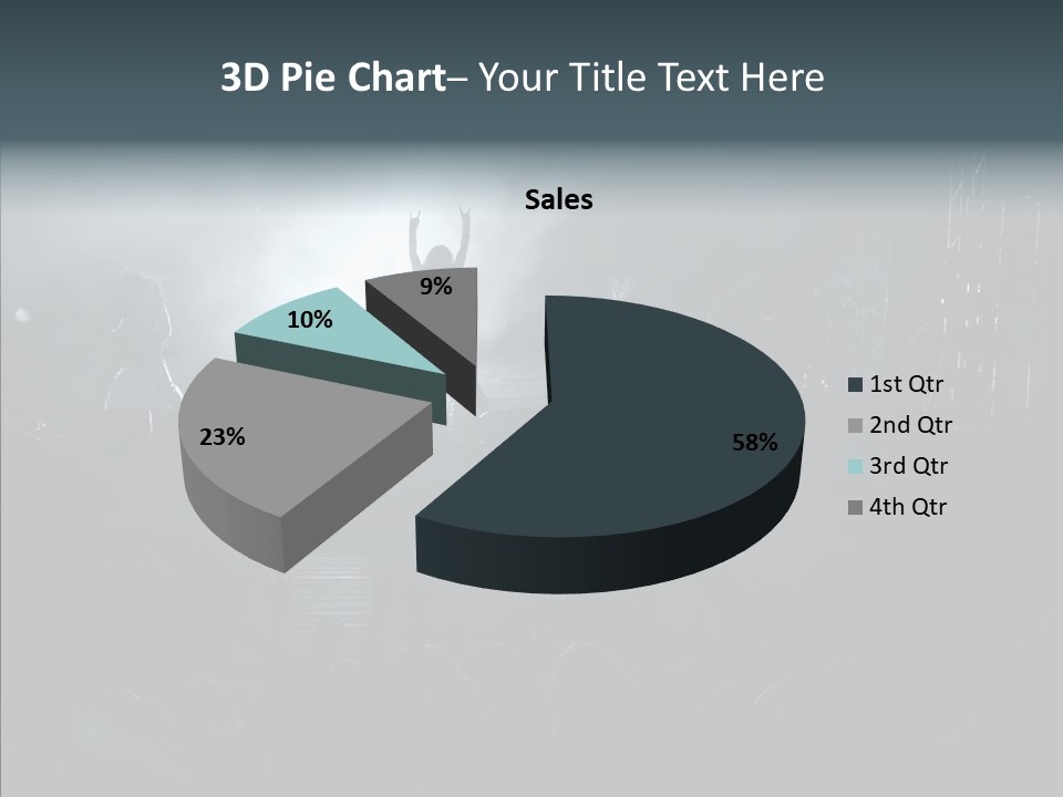 People Backlight Guitars PowerPoint Template