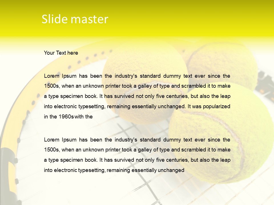 Macro Competition Balls PowerPoint Template