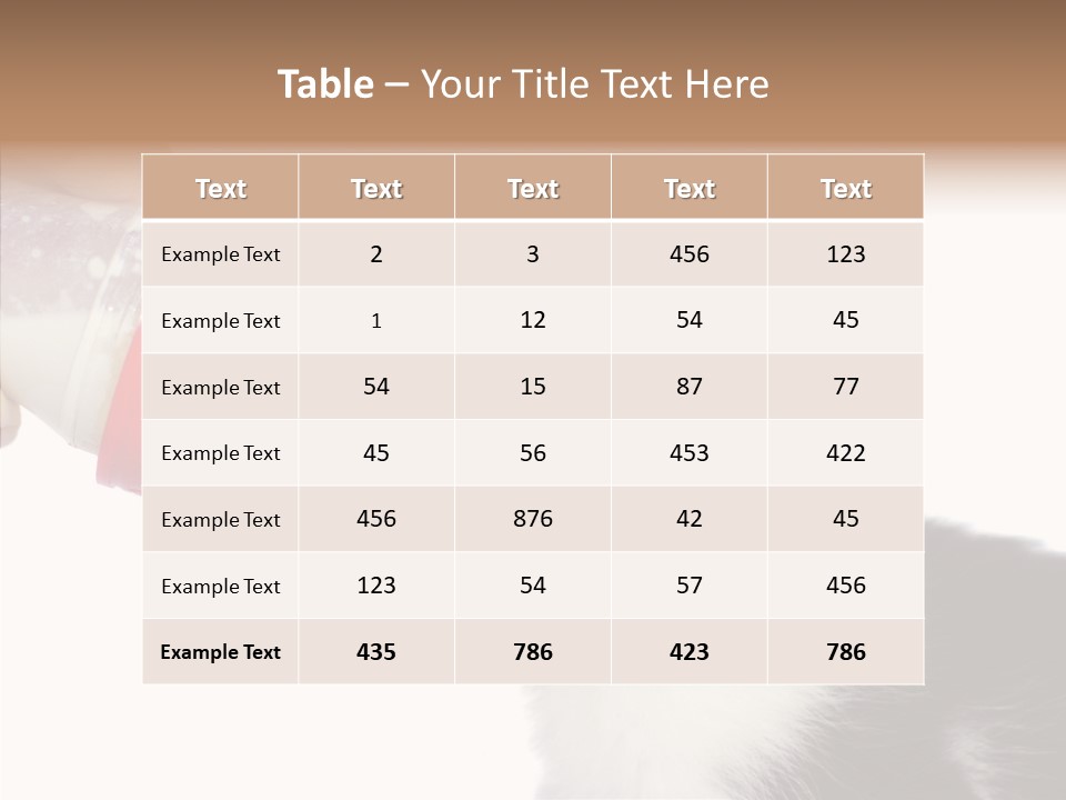 Food Milk Closeup PowerPoint Template