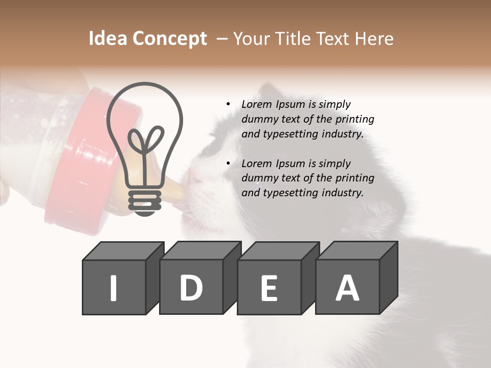 Food Milk Closeup PowerPoint Template