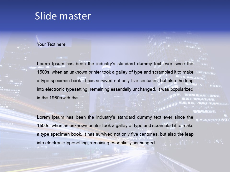 Travel Twilight Skyscraper PowerPoint Template