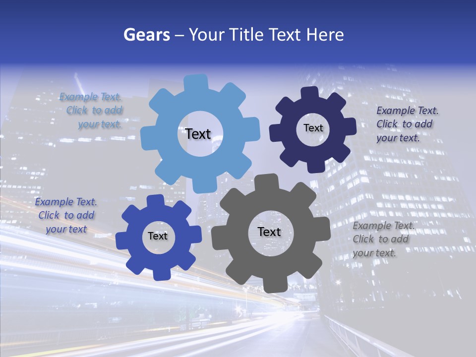 Travel Twilight Skyscraper PowerPoint Template