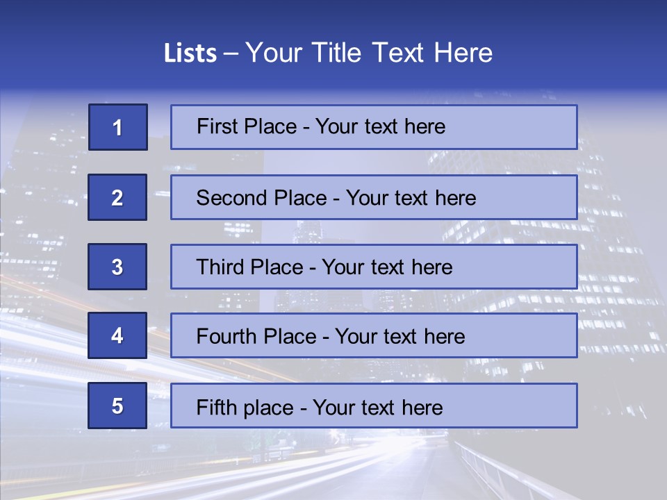 Travel Twilight Skyscraper PowerPoint Template