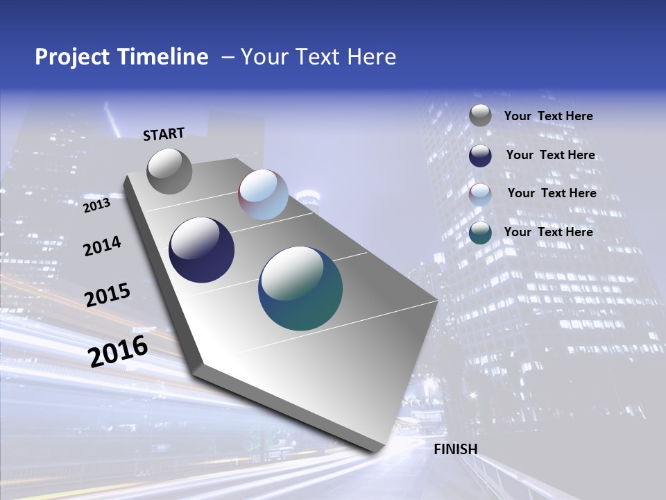 Travel Twilight Skyscraper PowerPoint Template