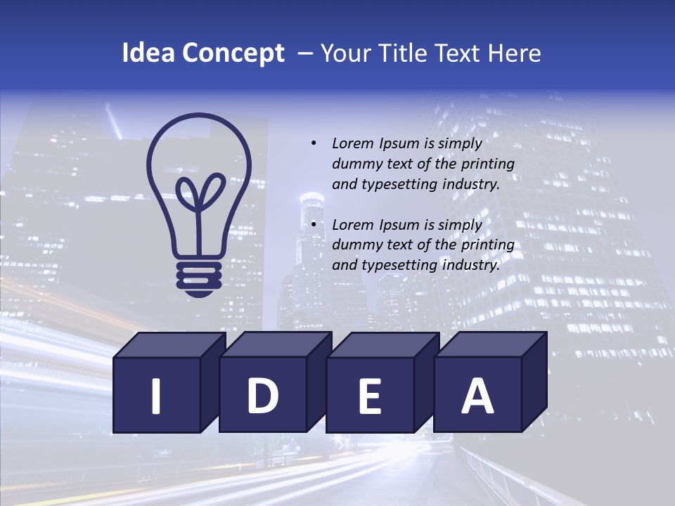 Travel Twilight Skyscraper PowerPoint Template