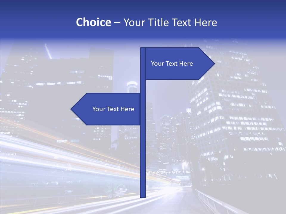 Travel Twilight Skyscraper PowerPoint Template