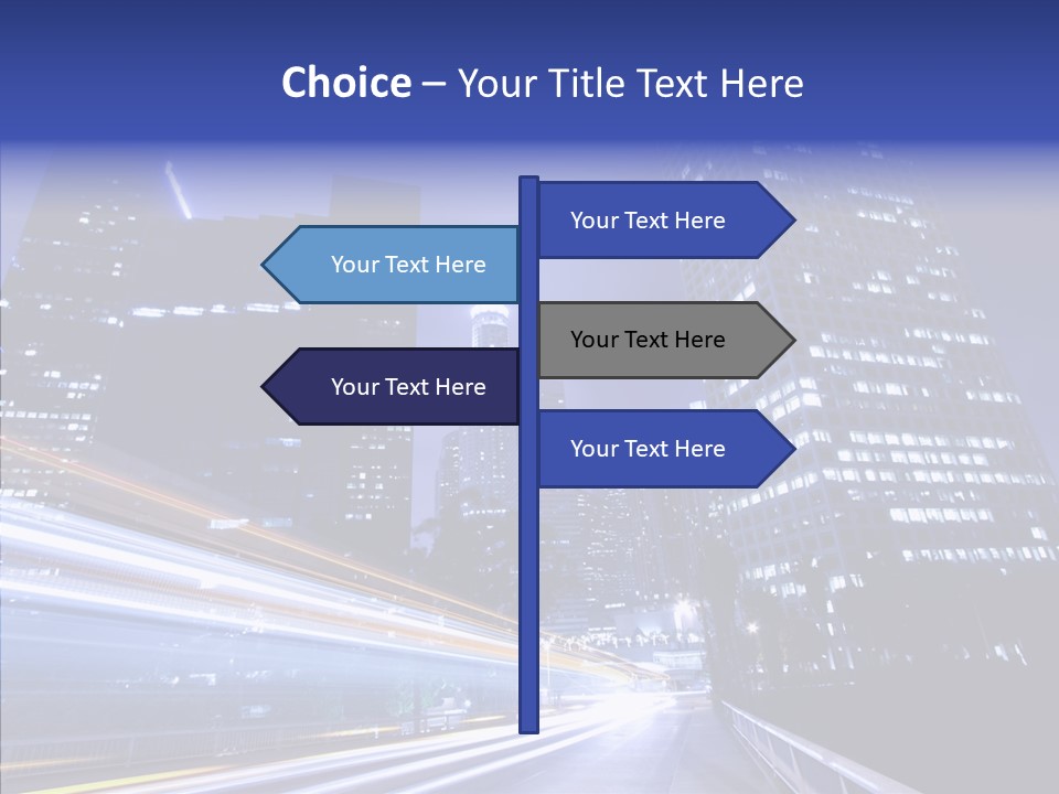 Travel Twilight Skyscraper PowerPoint Template