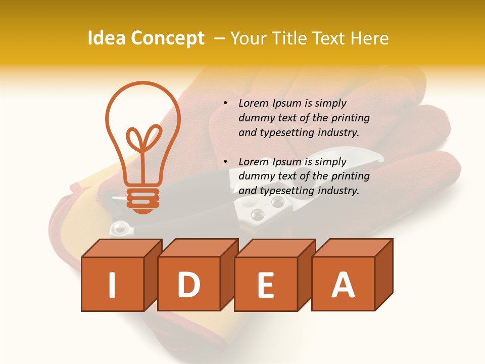 White Gardener Cut PowerPoint Template