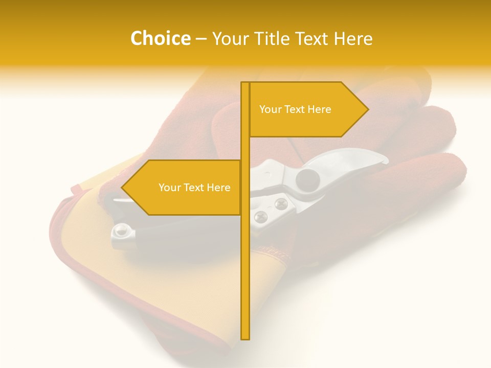 White Gardener Cut PowerPoint Template