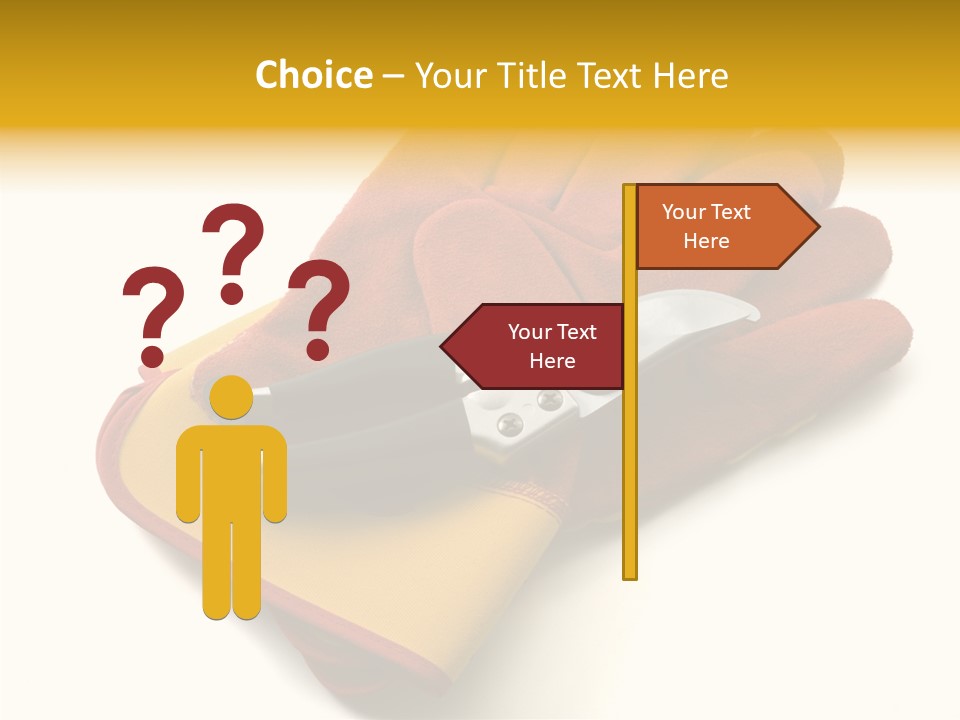 White Gardener Cut PowerPoint Template