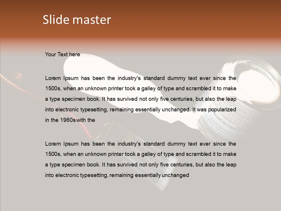 Paintbrush Decor Renovations PowerPoint Template