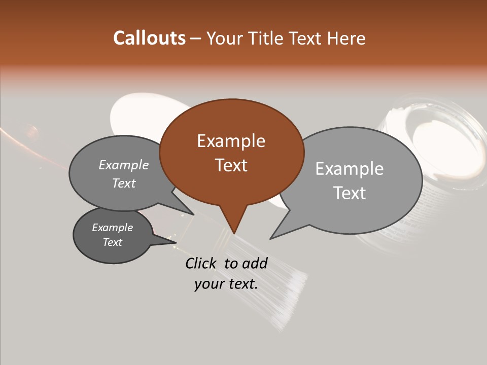 Paintbrush Decor Renovations PowerPoint Template