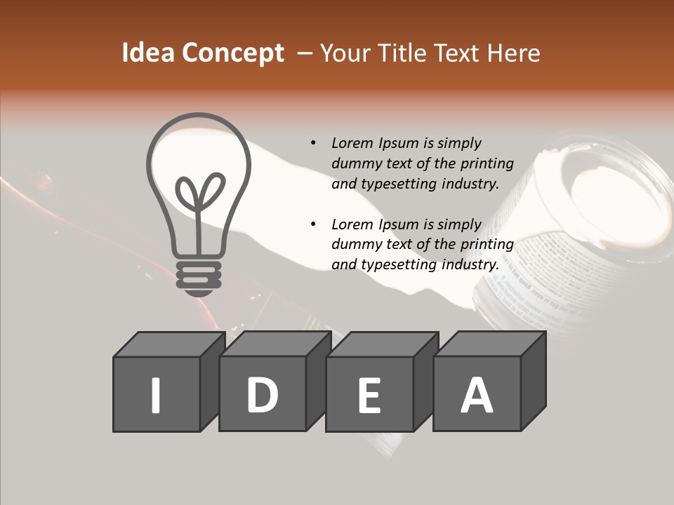 Paintbrush Decor Renovations PowerPoint Template