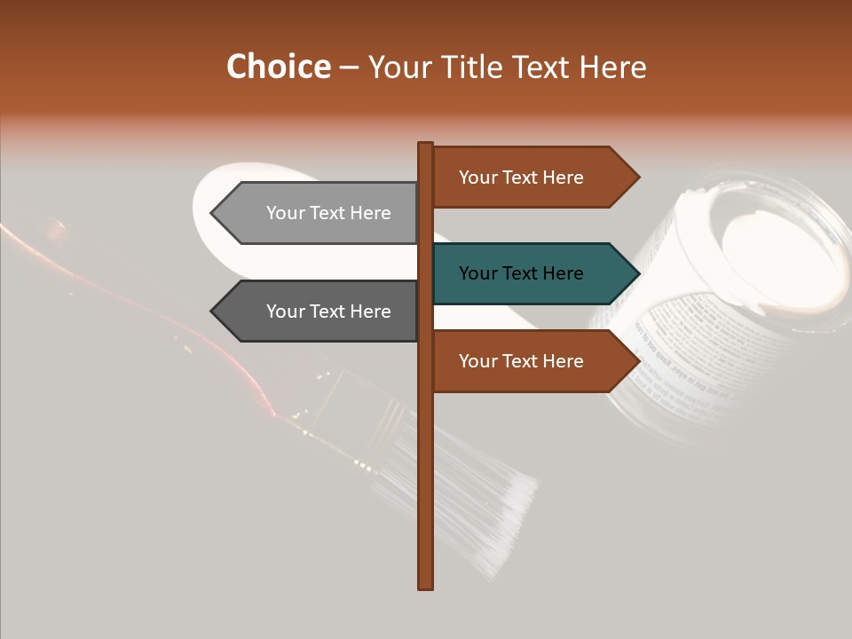 Paintbrush Decor Renovations PowerPoint Template