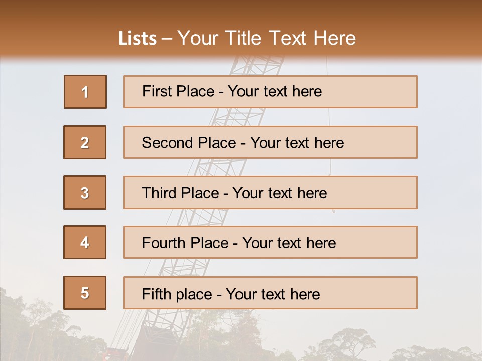 Site Vertical Trees PowerPoint Template