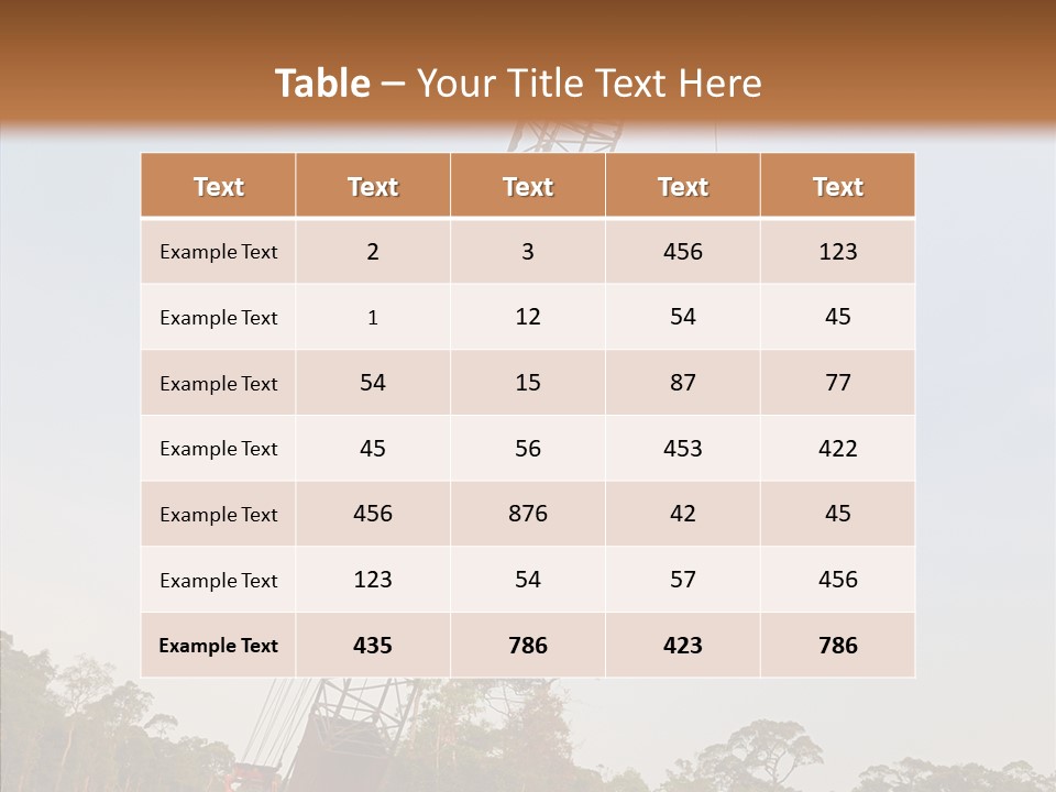 Site Vertical Trees PowerPoint Template