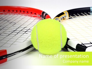 Racket Tennis Gear PowerPoint Template