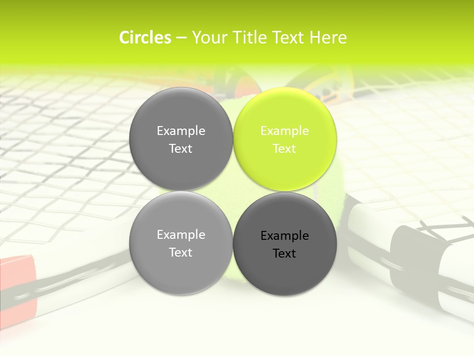 Racket Tennis Gear PowerPoint Template