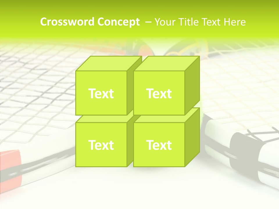 Racket Tennis Gear PowerPoint Template