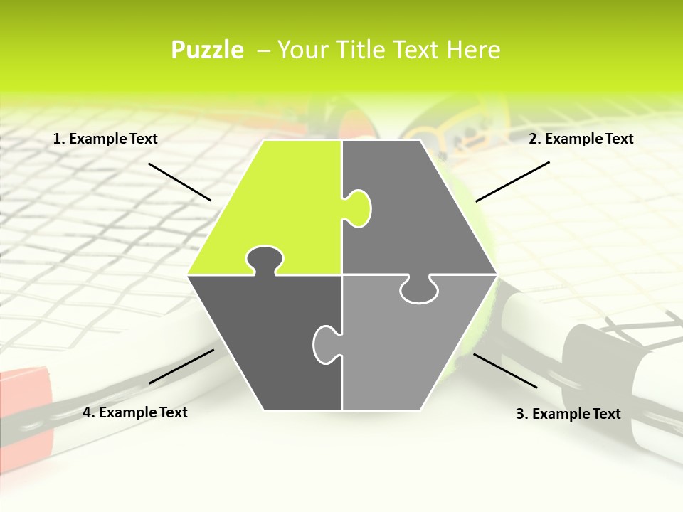 Racket Tennis Gear PowerPoint Template