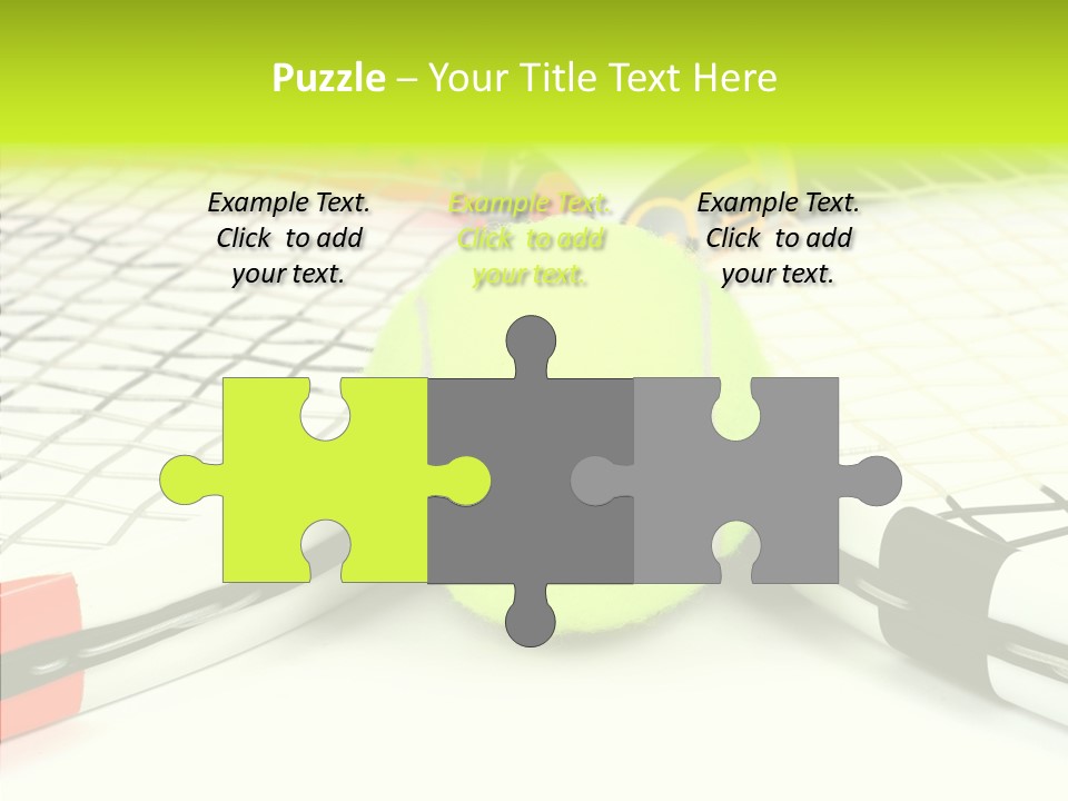 Racket Tennis Gear PowerPoint Template