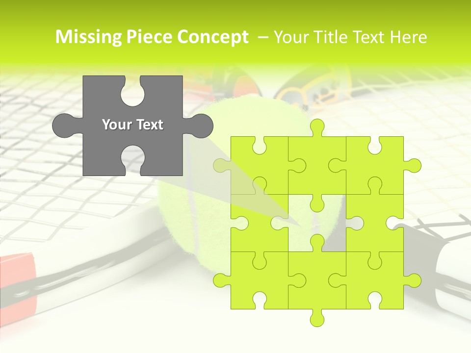 Racket Tennis Gear PowerPoint Template