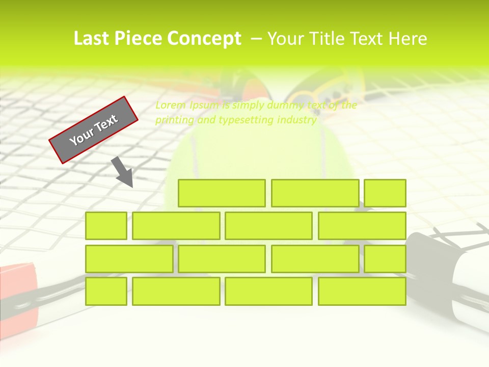 Racket Tennis Gear PowerPoint Template