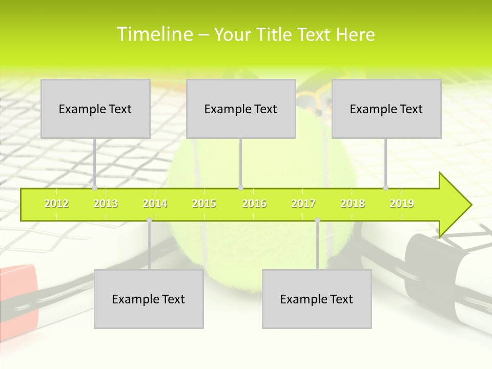 Racket Tennis Gear PowerPoint Template