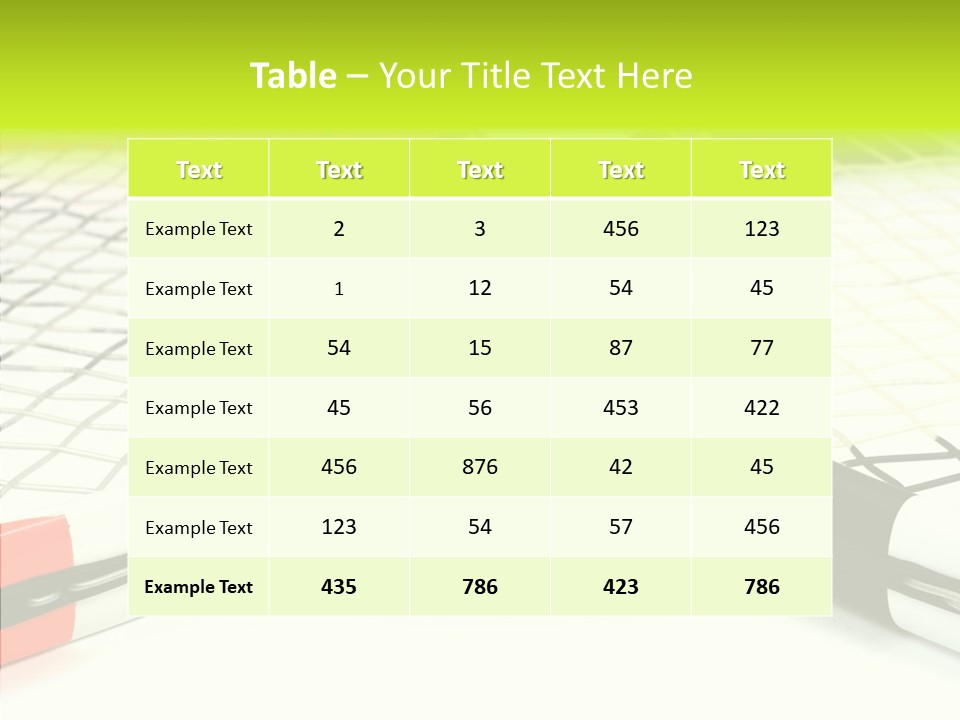 Racket Tennis Gear PowerPoint Template