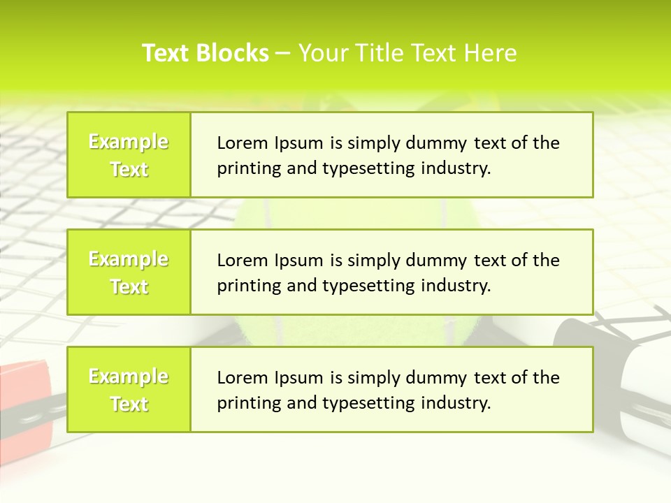 Racket Tennis Gear PowerPoint Template
