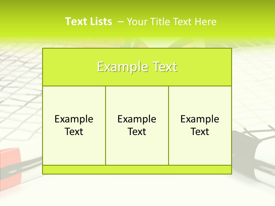 Racket Tennis Gear PowerPoint Template
