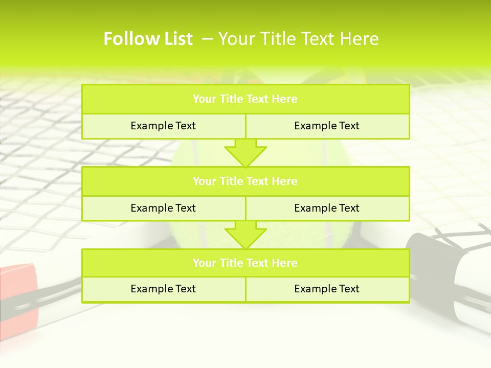 Racket Tennis Gear PowerPoint Template