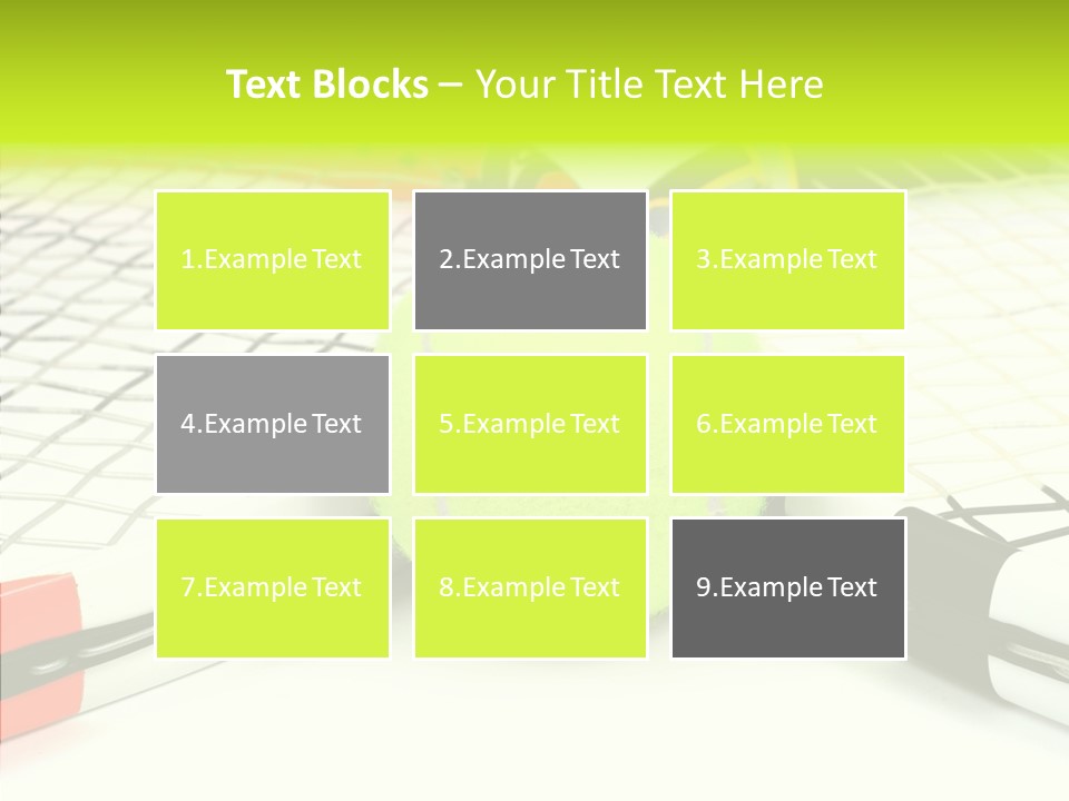 Racket Tennis Gear PowerPoint Template