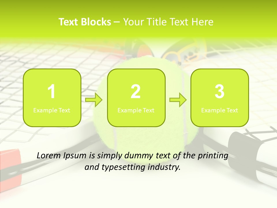 Racket Tennis Gear PowerPoint Template
